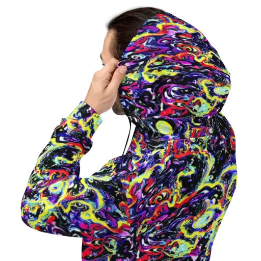 Ultraviolet Whirlpool on a Hoodie