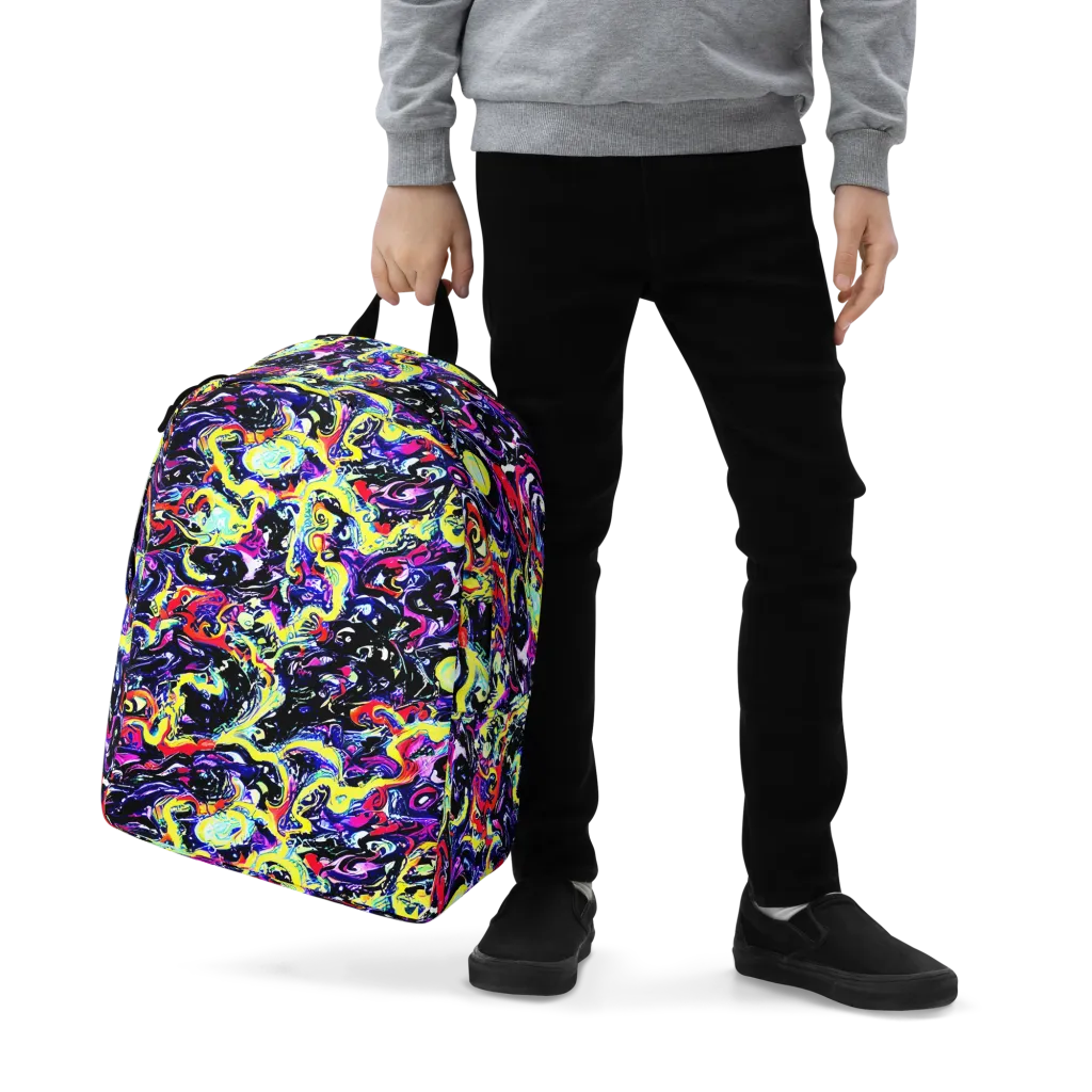 Ultraviolet Whirlpool on Minimalist Backpack — Zoomed-in