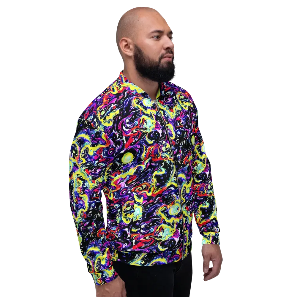 Ultraviolet Whirlpool on Bomber Jacket — Right