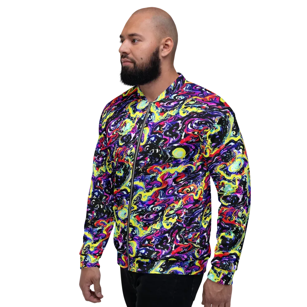 Ultraviolet Whirlpool on Bomber Jacket — Left