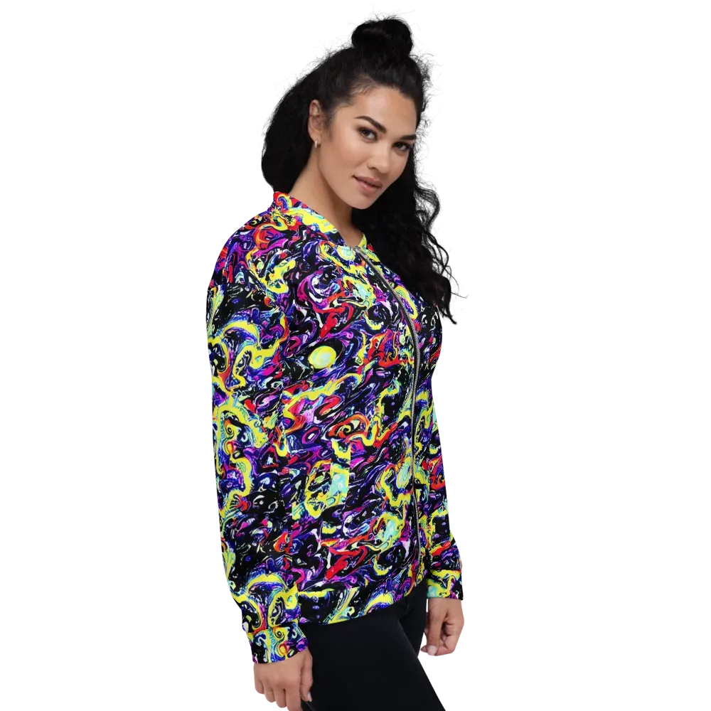 Ultraviolet Whirlpool on Bomber Jacket — Right