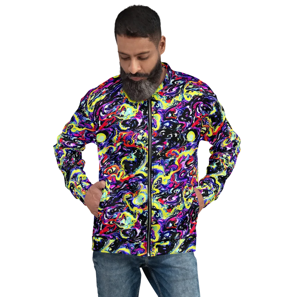 Ultraviolet Whirlpool on Bomber Jacket — Front