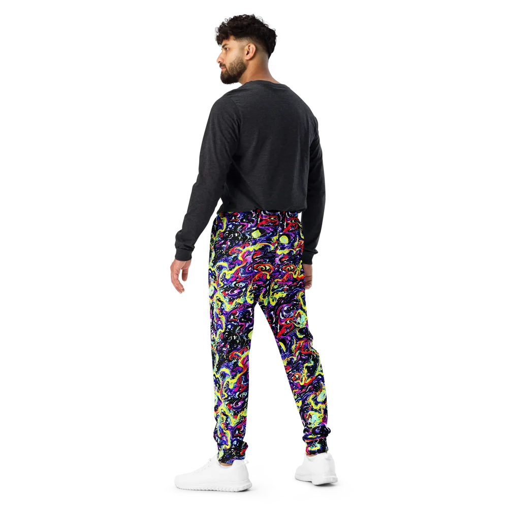 Ultraviolet Whirlpool on Men's Joggers — Back