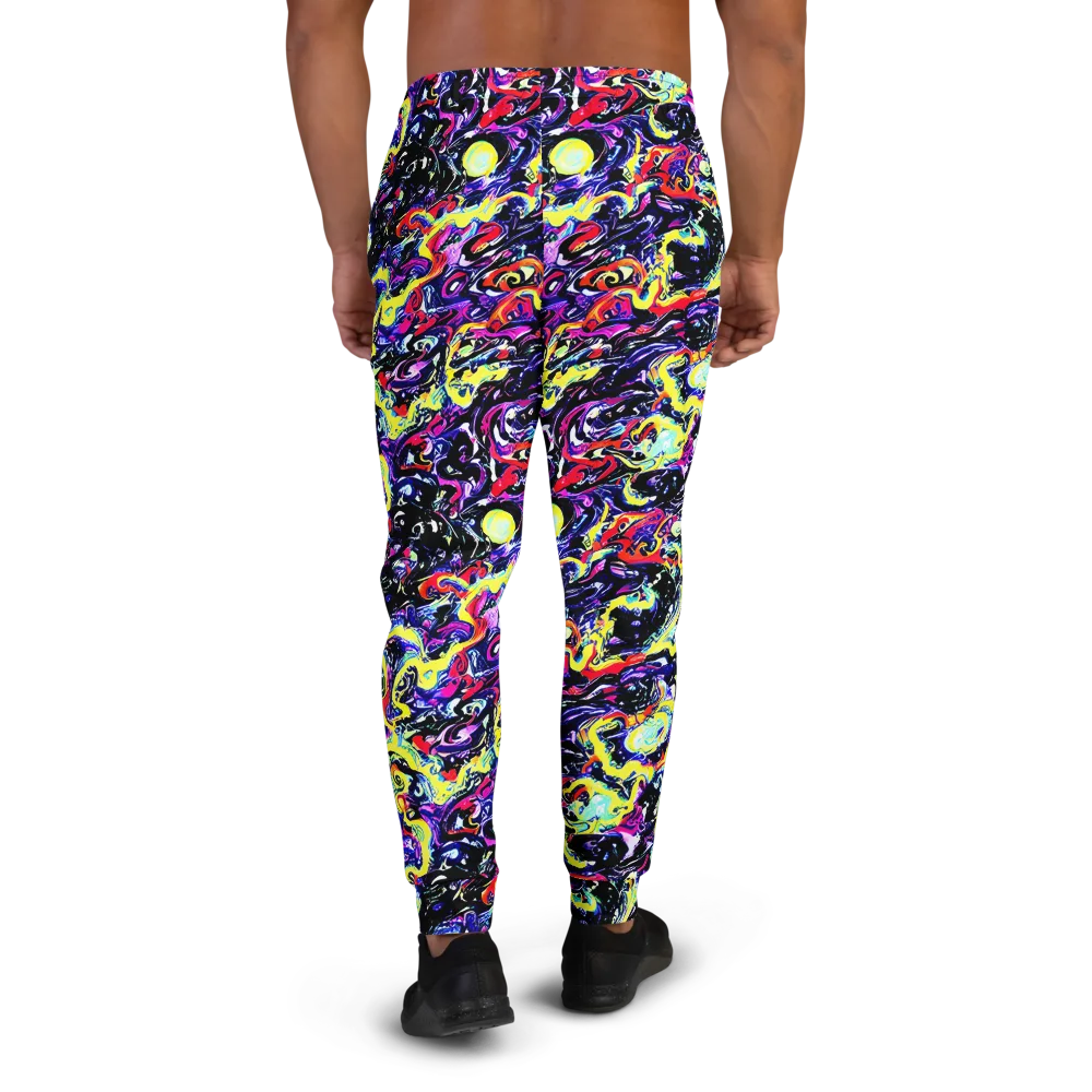 Ultraviolet Whirlpool on Men's Joggers — Back