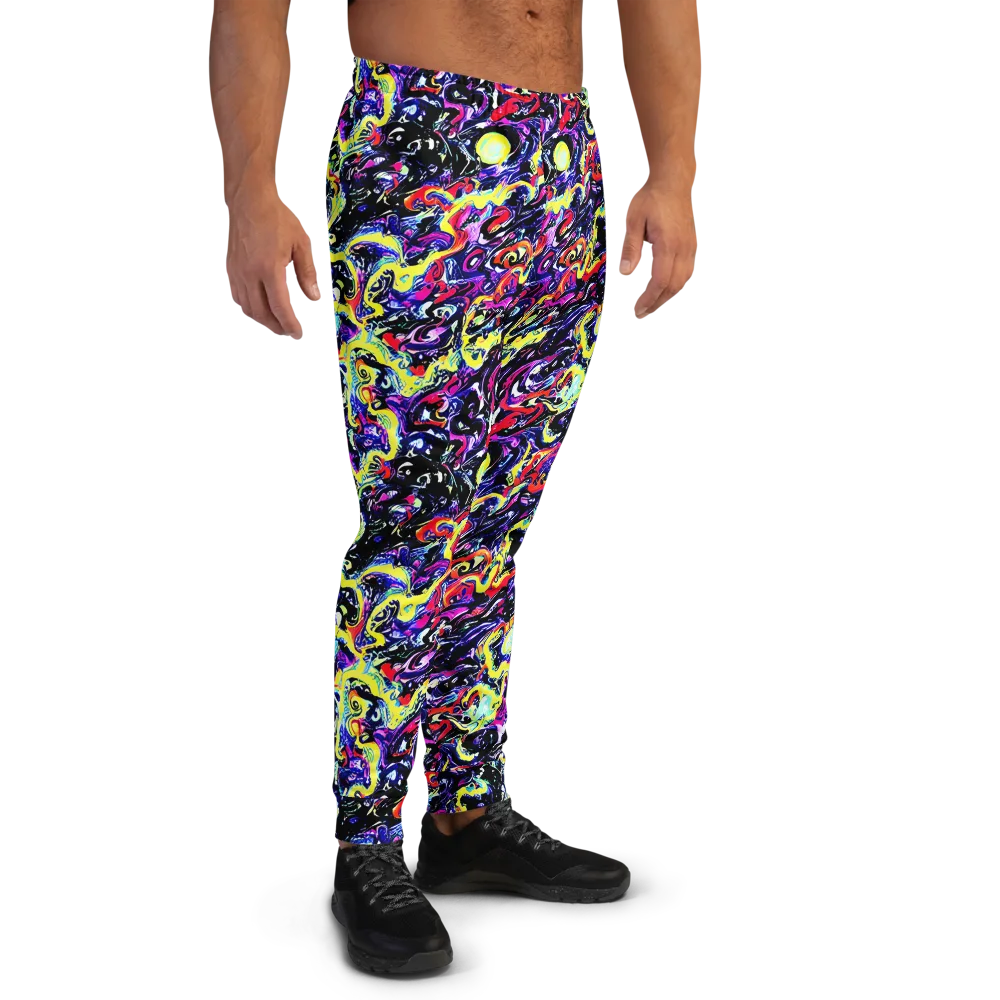 Ultraviolet Whirlpool on Men's Joggers — Right