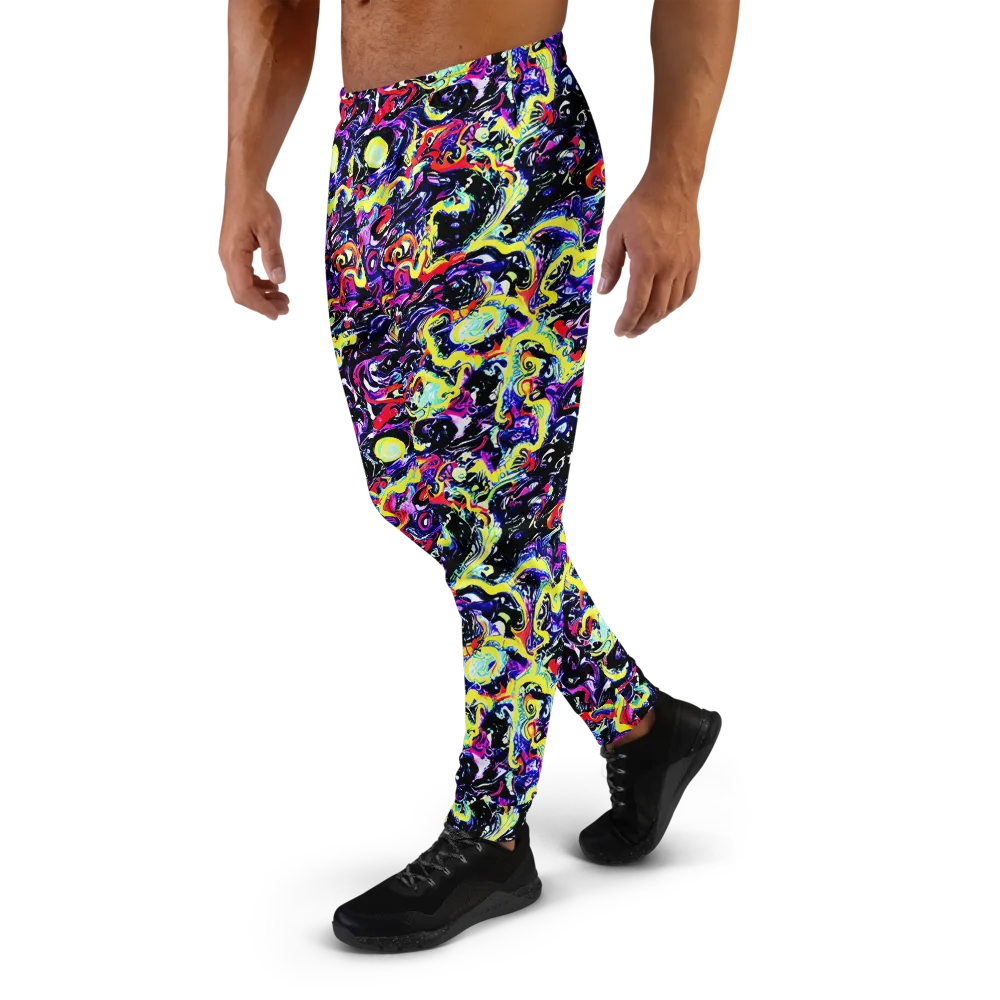 Ultraviolet Whirlpool on Men's Joggers — Left