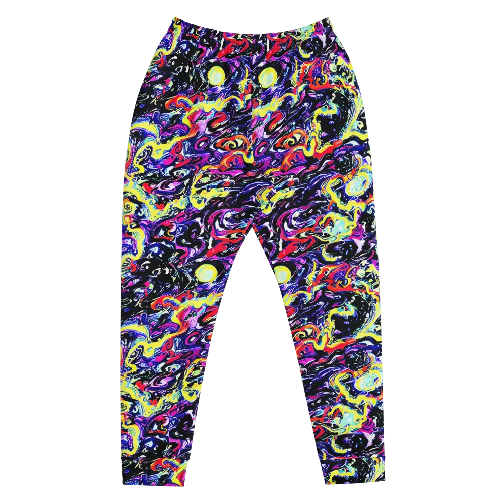Ultraviolet Whirlpool on Men's Joggers — Front