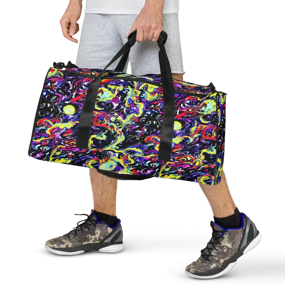 Ultraviolet Whirlpool on Duffle Bag — Front