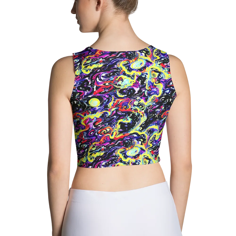 Ultraviolet Whirlpool on Crop Top — Back
