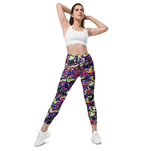 Ultraviolet Whirlpool on a Leggings with Pockets