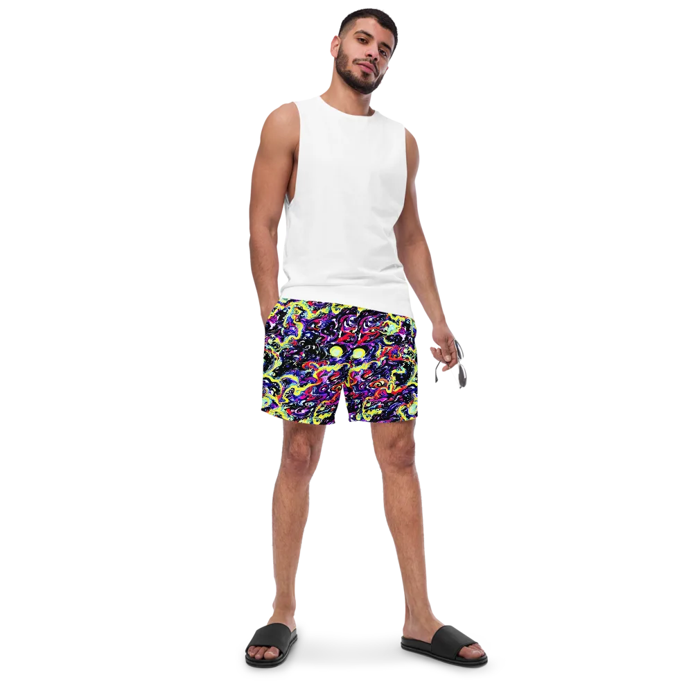 Ultraviolet Whirlpool on Swim Trunks — Front