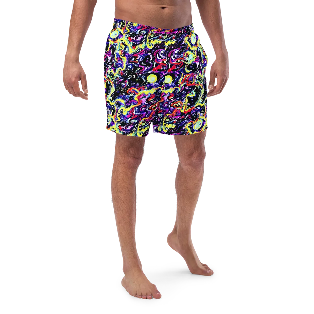 Ultraviolet Whirlpool on Swim Trunks — Front