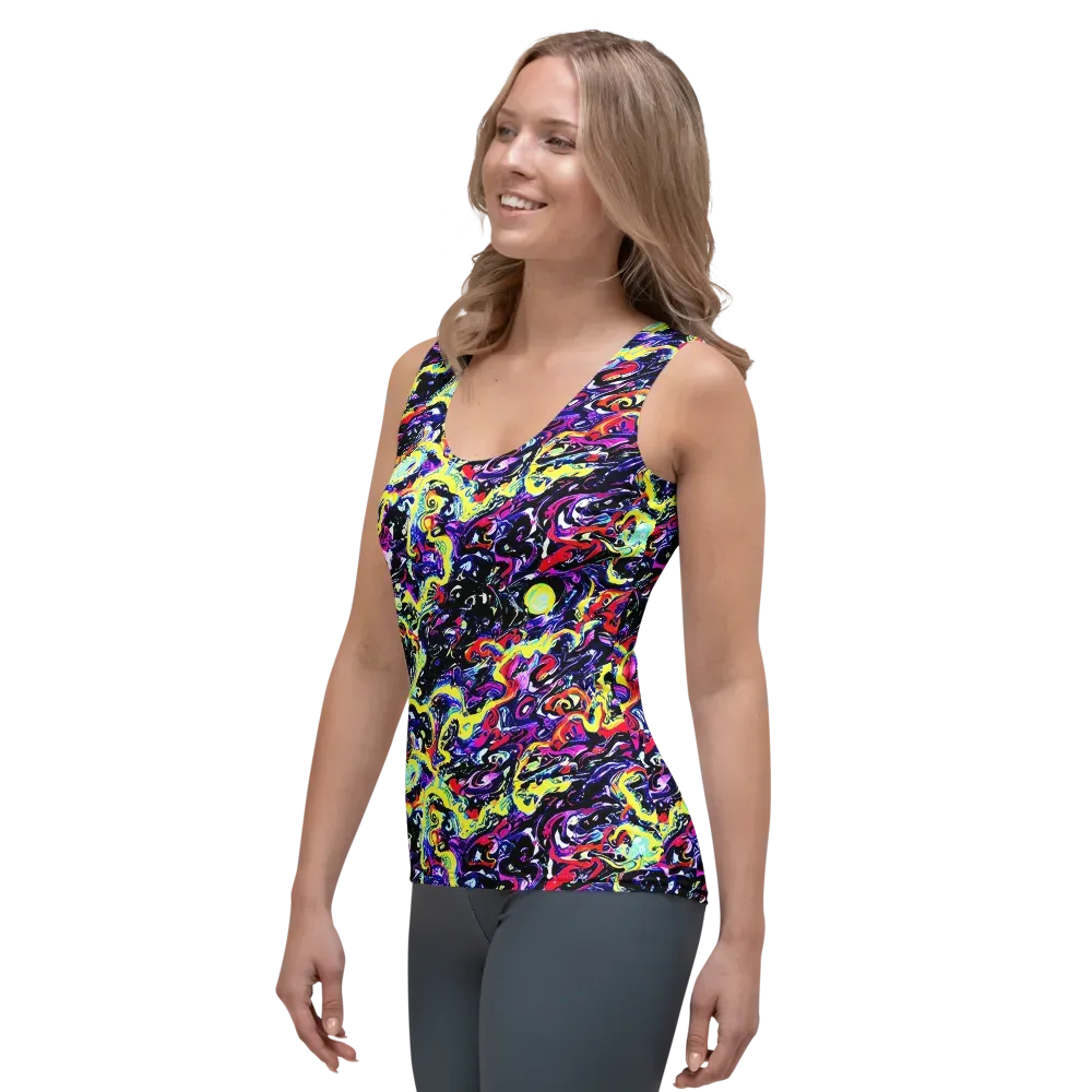 Ultraviolet Whirlpool on Women's Tank Top — Left Front