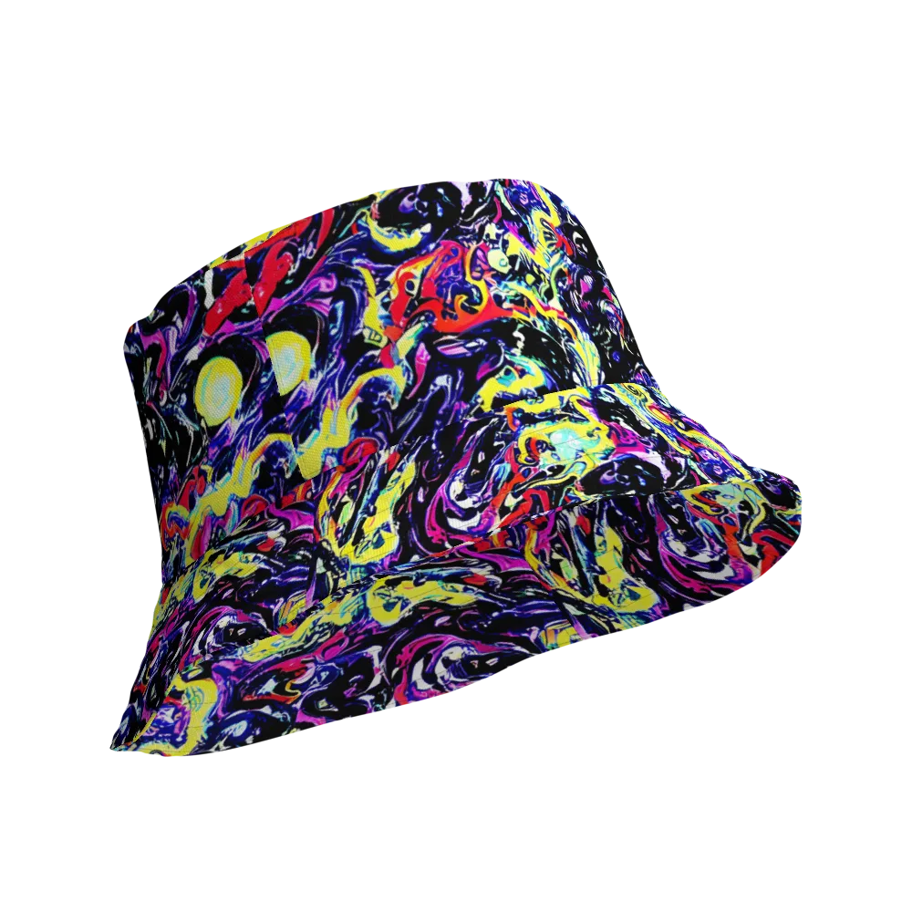 Ultraviolet Whirlpool on Reversible Bucket Hat — Product details Outside