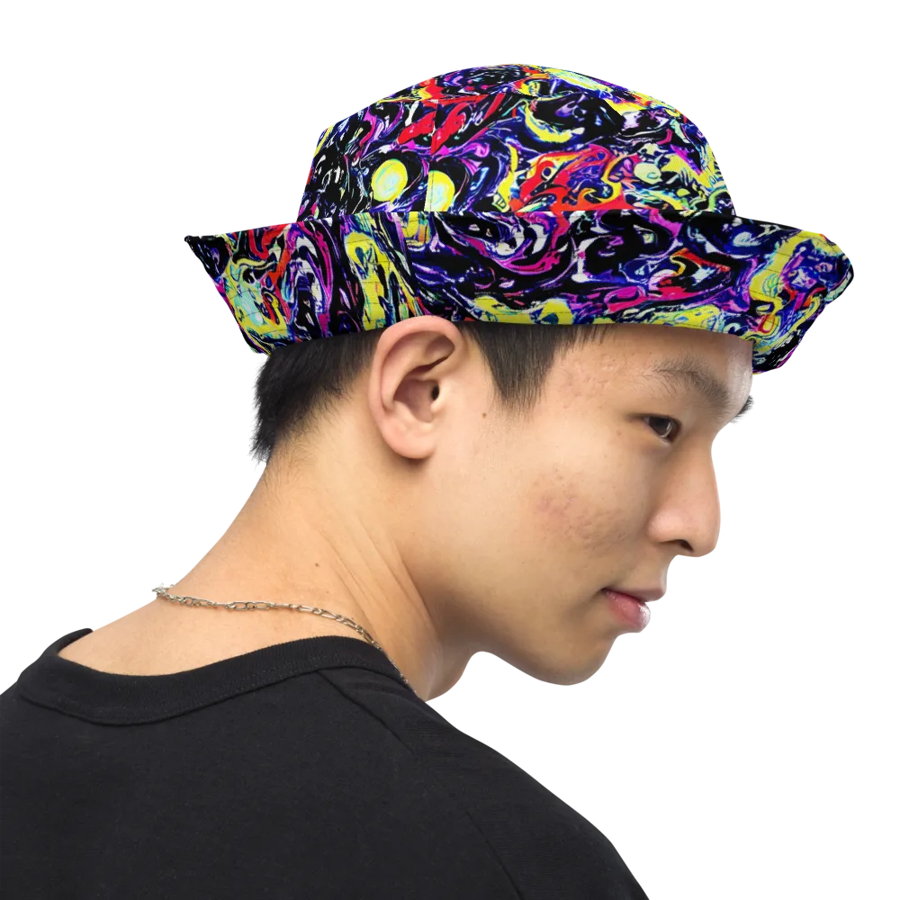Ultraviolet Whirlpool on Reversible Bucket Hat — Right Outside