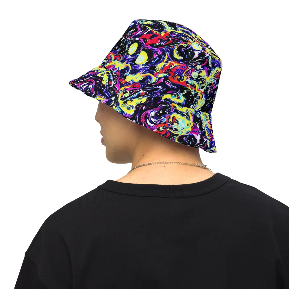 Ultraviolet Whirlpool on Reversible Bucket Hat — Back Inside