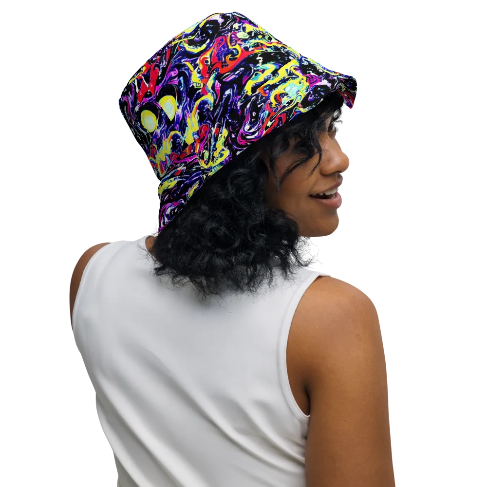 Ultraviolet Whirlpool on Reversible Bucket Hat — Right Outside