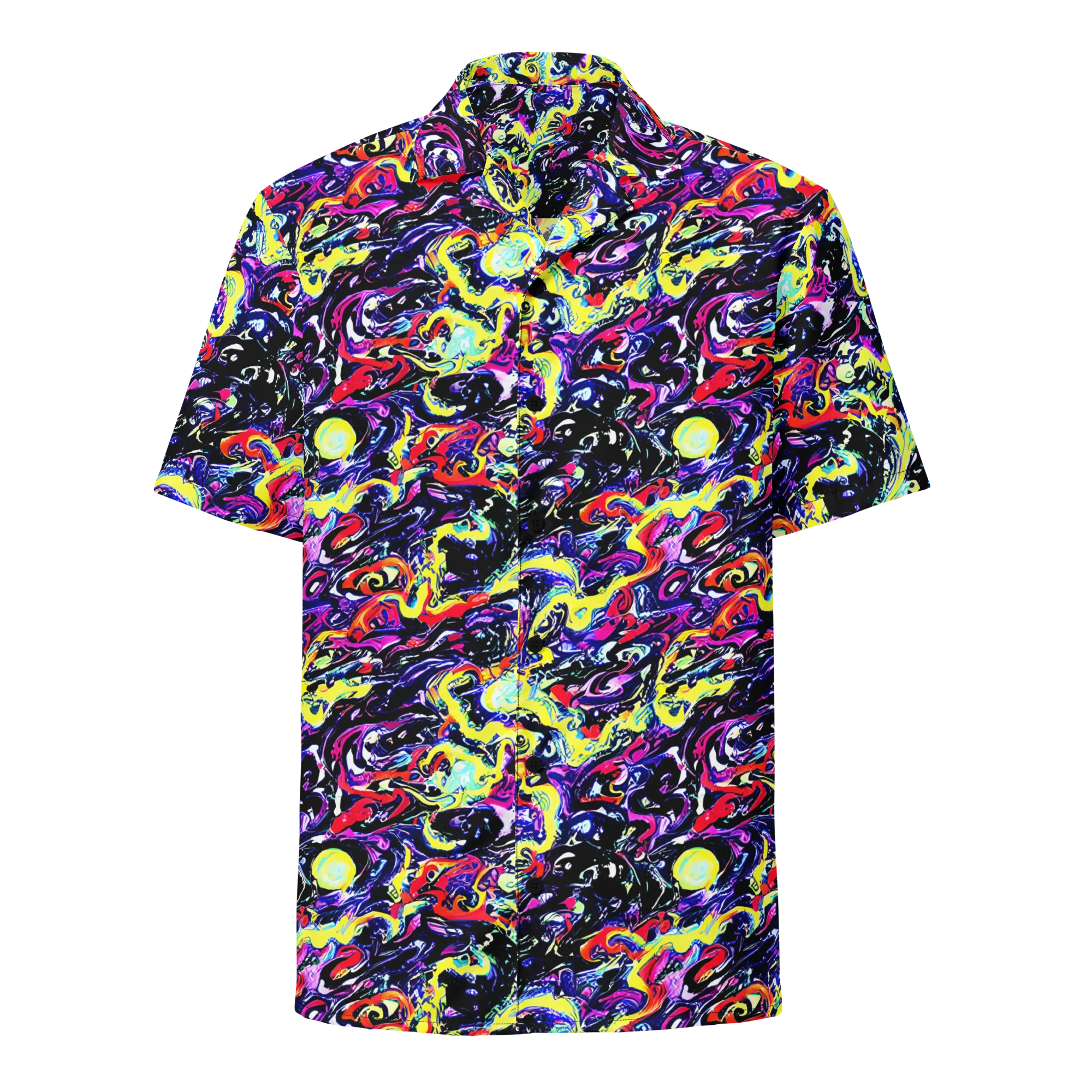 Ultraviolet Whirlpool on Button Shirt — Front