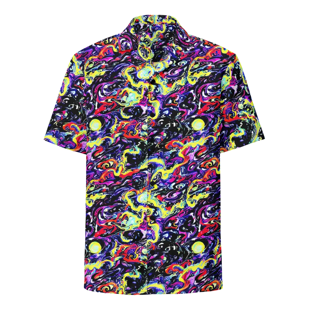 Ultraviolet Whirlpool on Button Shirt — Front