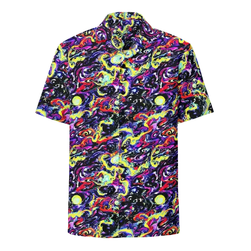 Ultraviolet Whirlpool on a Button Shirt