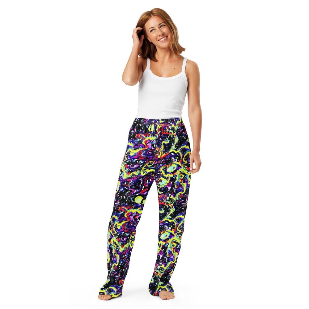 Ultraviolet Whirlpool on Women's Pajama Pants — Front