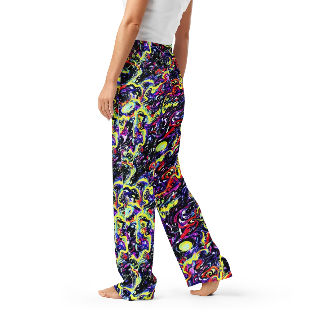 Ultraviolet Whirlpool on Women's Pajama Pants — Left