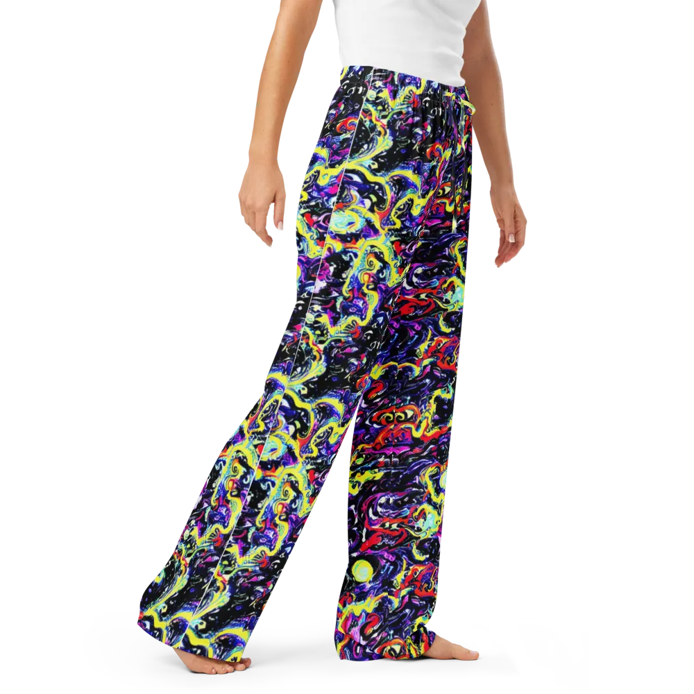Ultraviolet Whirlpool on Women's Pajama Pants — Right Front
