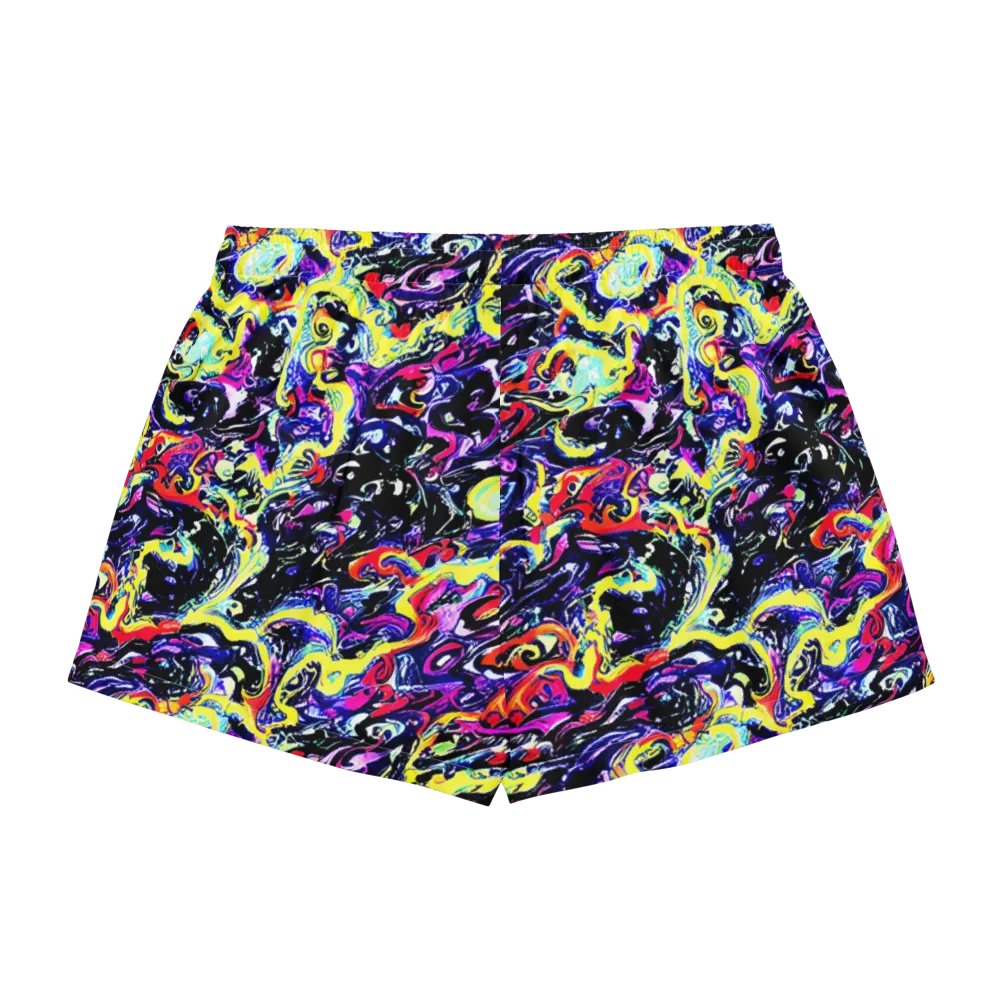Ultraviolet Whirlpool on Women's Pajama Shorts — Back