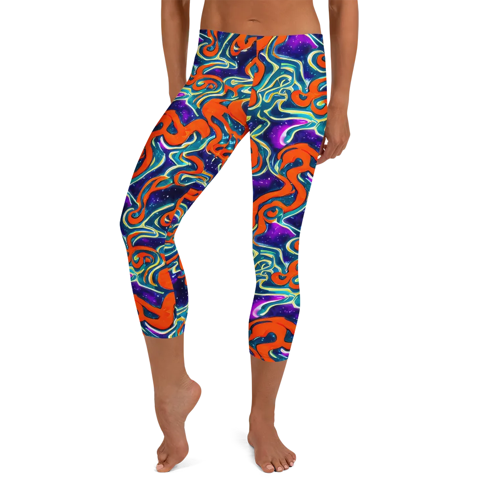 Flamewarp on Capri Leggings — Front