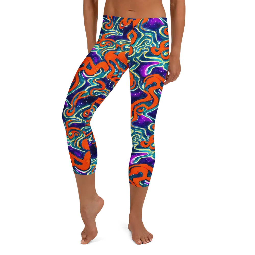Flamewarp on Capri Leggings — Front