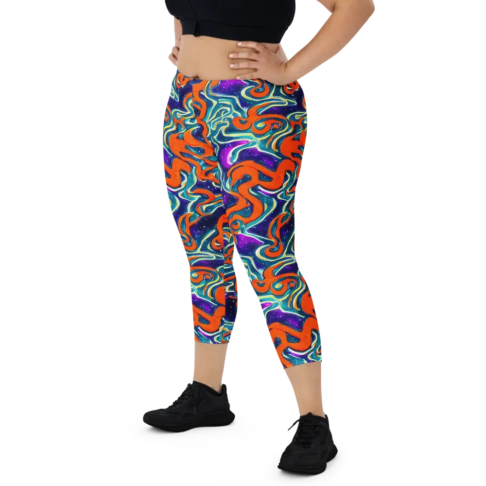 Flamewarp on Capri Leggings — Front