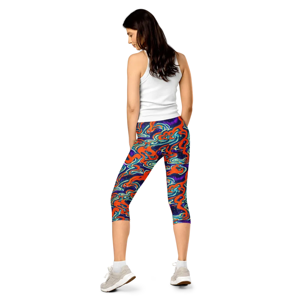 Flamewarp on Capri Leggings — Back