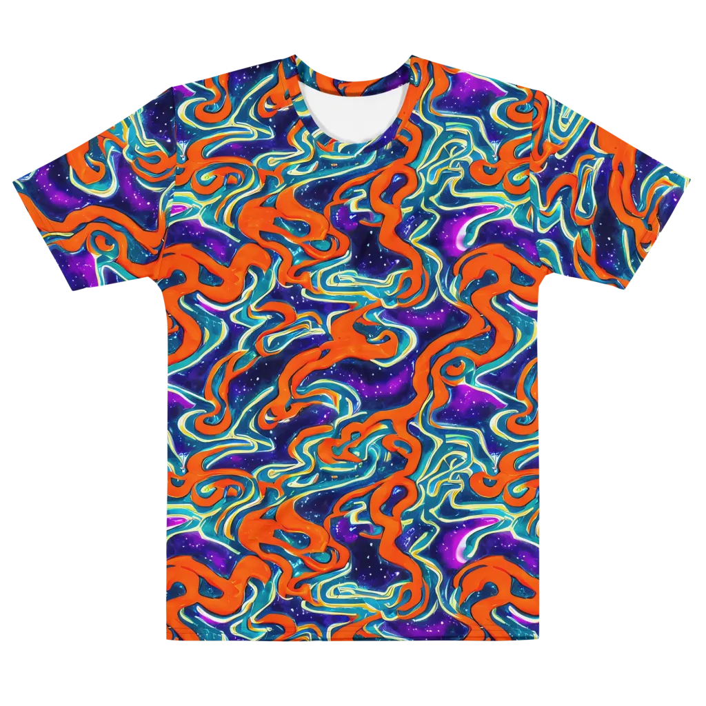 Flamewarp on Men's Cotton Crew Neck T-Shirt — Front