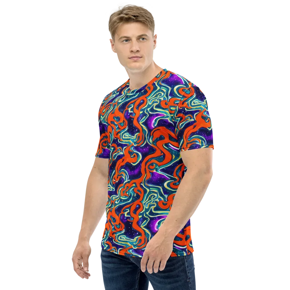 Flamewarp on Men's Crew Neck T-Shirt — Left