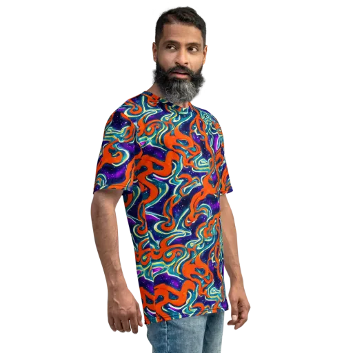 Flamewarp on a Men's Crew Neck T-Shirt