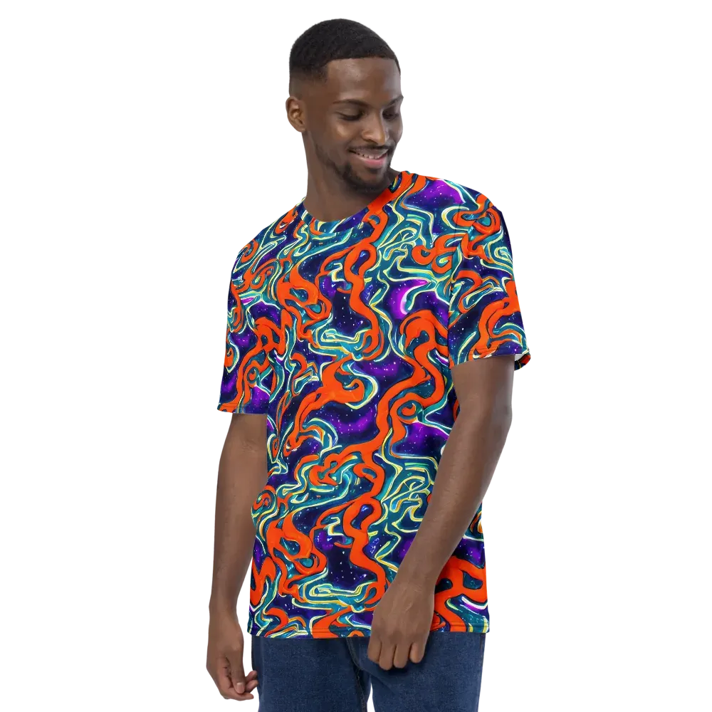 Flamewarp on Men's Crew Neck T-Shirt — Left