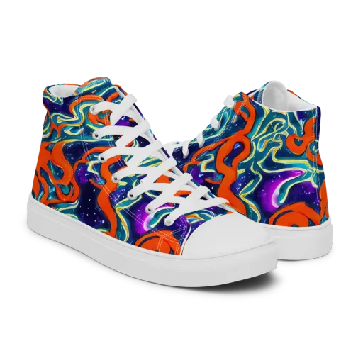 Flamewarp on a Men's High Top Canvas Shoes