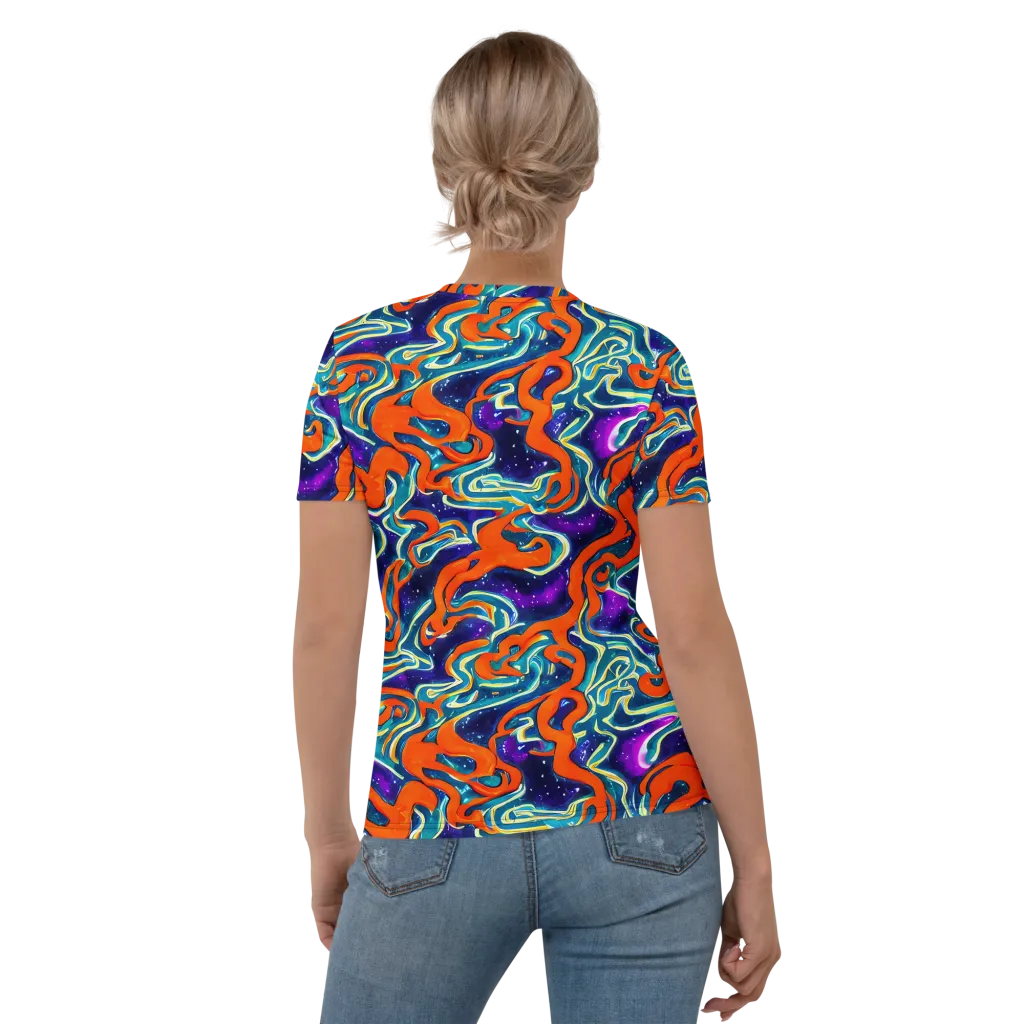 Flamewarp on Women's Crew Neck T-Shirt — Back