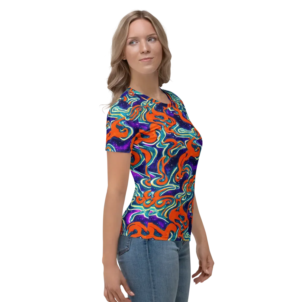 Flamewarp on Women's Crew Neck T-Shirt — Right