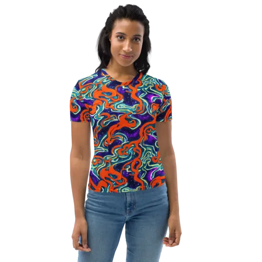 Flamewarp on a Women's Crew Neck T-Shirt