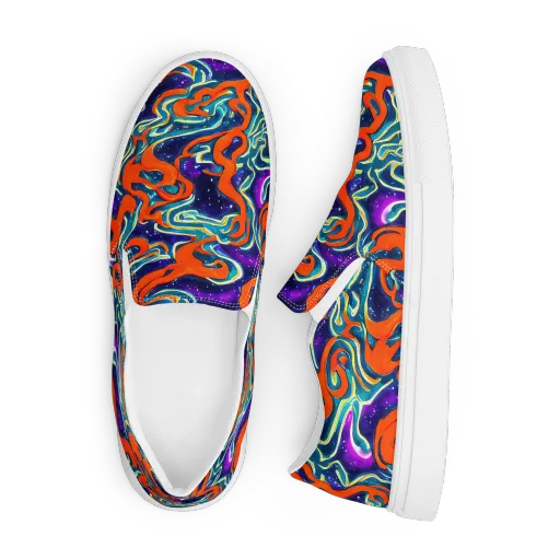 Flamewarp on a Men's Slip-On Canvas Shoes