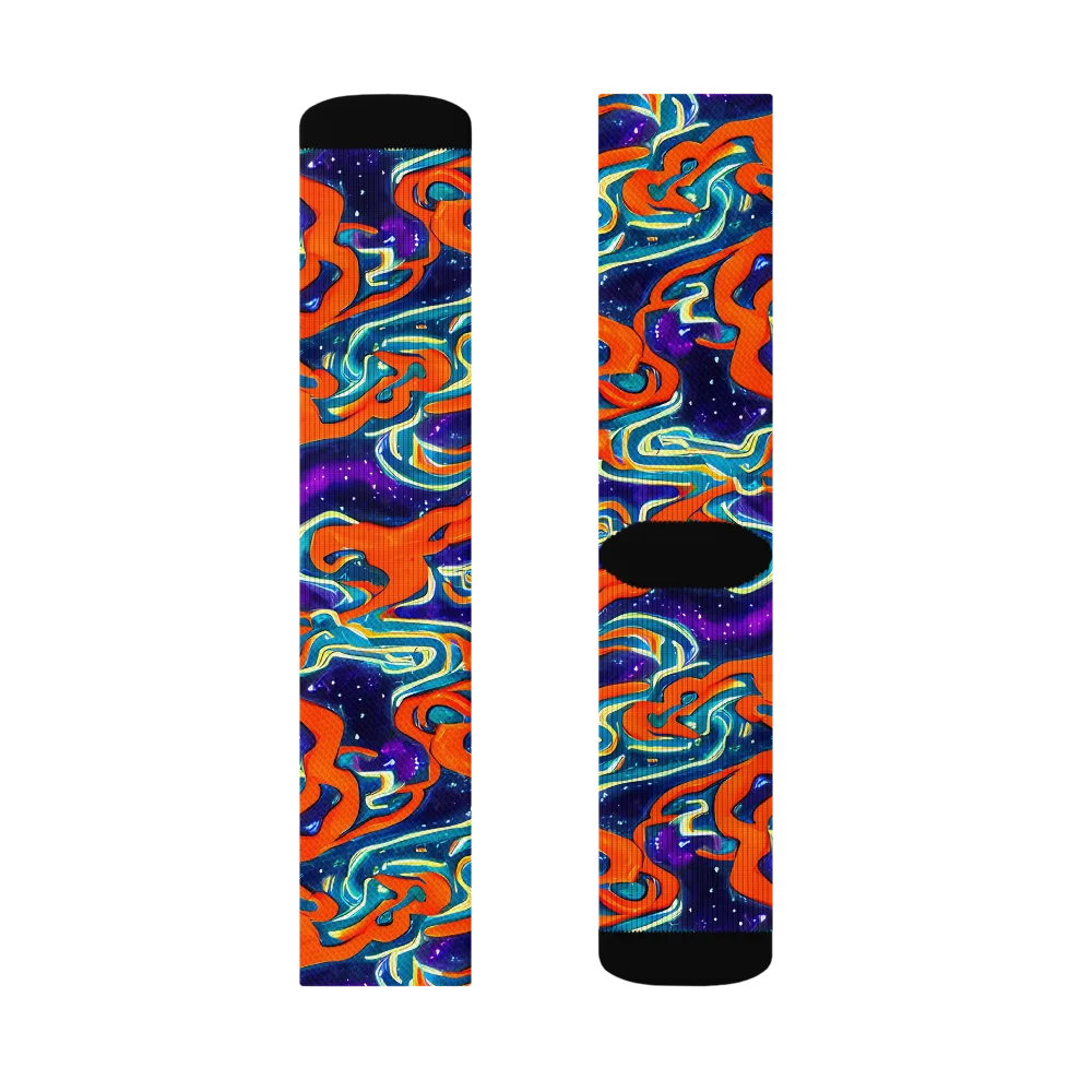 Flamewarp on Socks — Right Sock