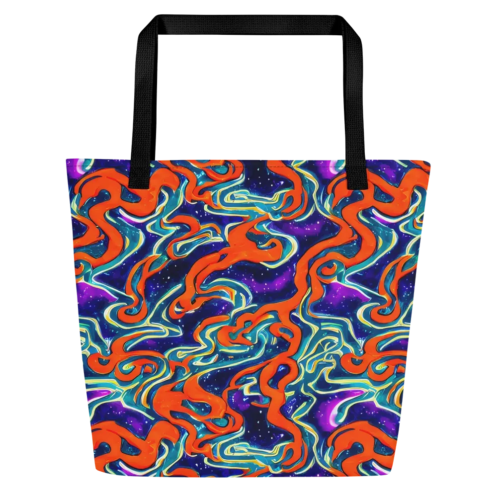 Flamewarp on Large Tote Bag W/ Pocket — Front