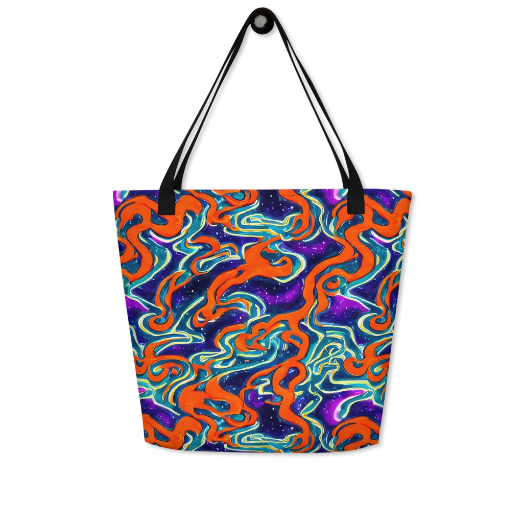 Flamewarp on Large Tote Bag W/ Pocket — Front