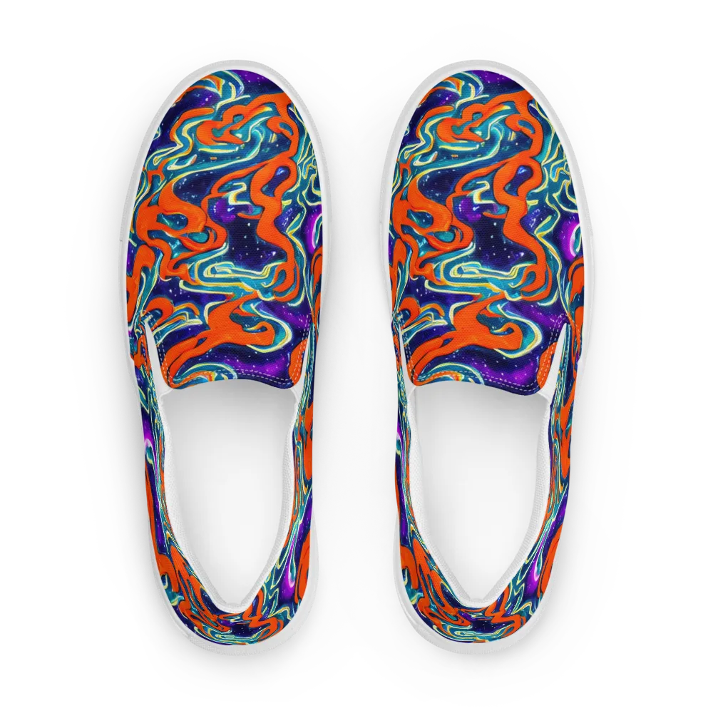 Flamewarp on Women's Slip-On Canvas Shoes — Front
