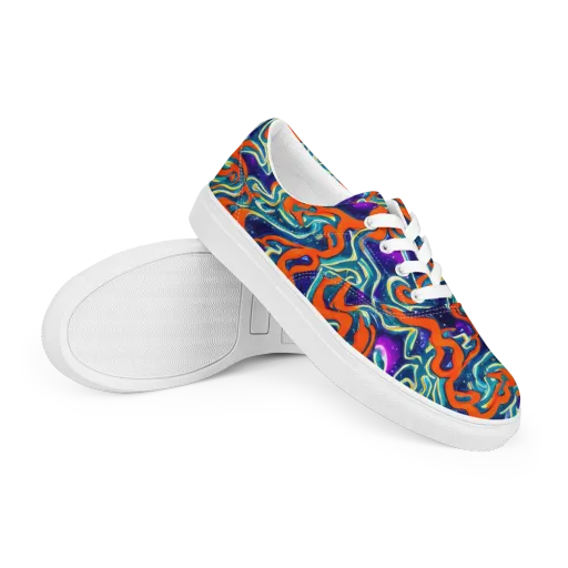 Flamewarp on a Men's Lace-Up Canvas Shoes