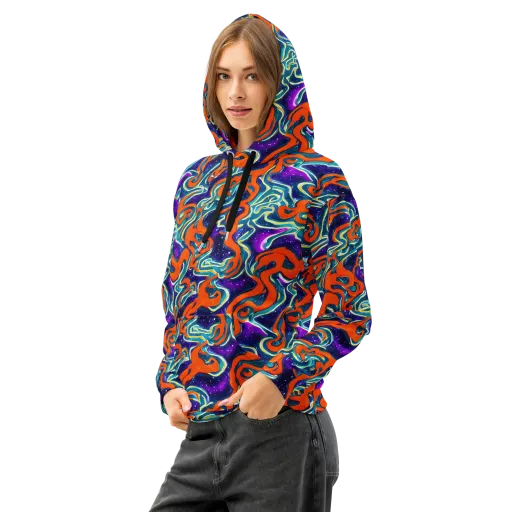 Flamewarp on a Cotton Hoodie