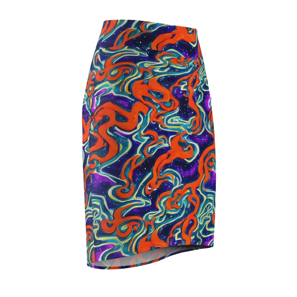 Flamewarp on Pencil Skirt — Front Side