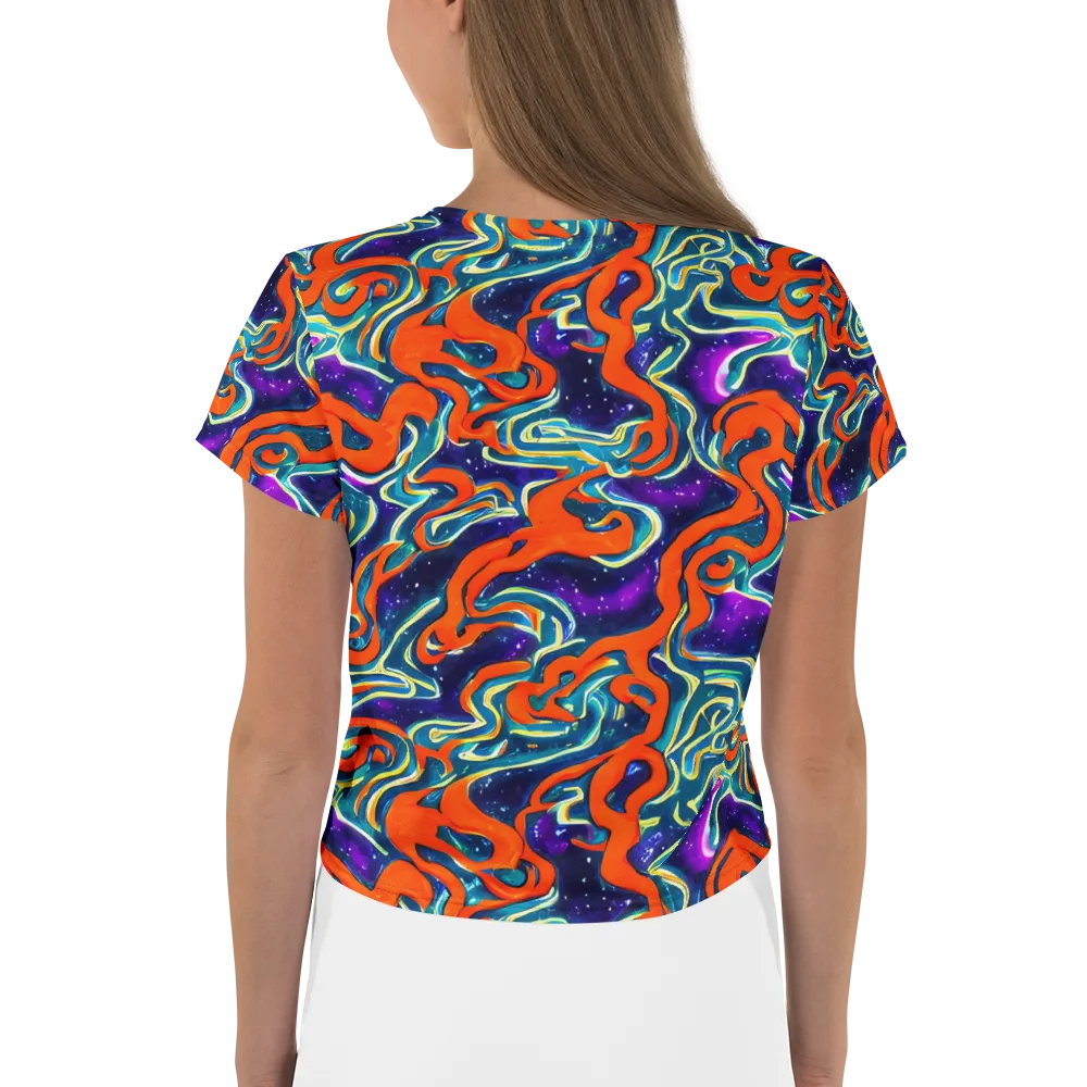 Flamewarp on Crop Tee — Back