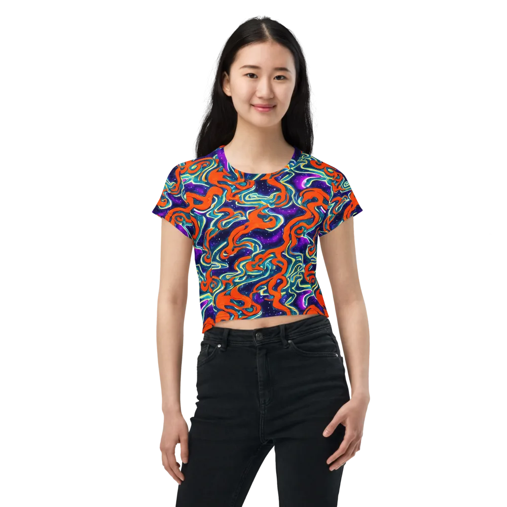 Flamewarp on Crop Tee — Front